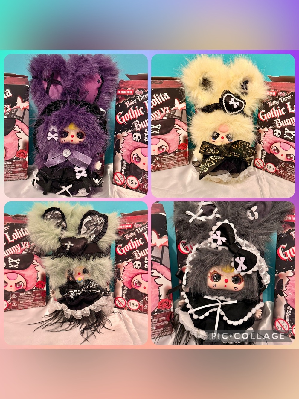 Baby Three Gothic Lolita Bunny V3 Plush Pendant Blind Box Series